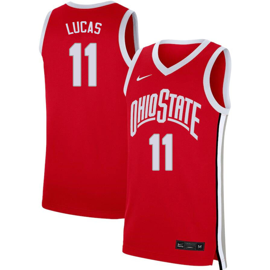 Men #11 Jerry Lucas Ohio State Buckeyes College Basketball Jerseys Sale-Scarlet